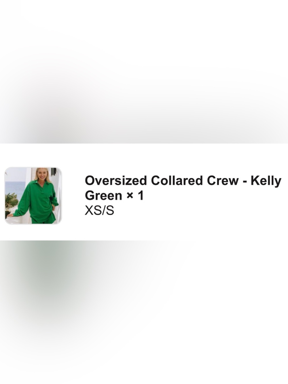 Daily Drills Kelly Green oversized Collared crew Long-Sleeve - Picture 2 of 4
